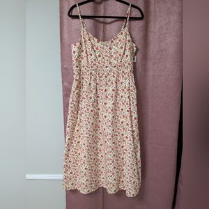 NWT Old Navy Floral Sun Summer Maxi Dress Boho Warm Light Airy Spaghetti Straps